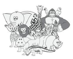 ilustração de animais selvagens vetor
