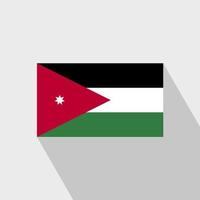vetor de design de longa sombra da bandeira da Jordânia