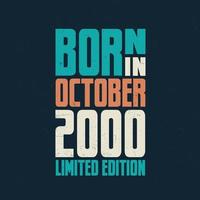nascidos em outubro de 2000. festa de aniversário para os nascidos em outubro de 2000 vetor