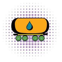 ícone do tanque de óleo, estilo de quadrinhos vetor