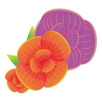 ícone colorido de buquê de orquídeas, estilo cartoon vetor