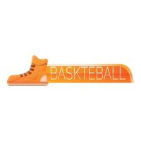 logotipo de tênis de basquete, estilo cartoon vetor