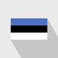vetor de design de longa sombra da bandeira da estônia