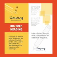 lápis brochura da empresa design da página de título perfil da empresa relatório anual apresentações folheto fundo vector