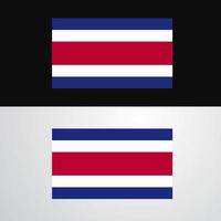 design de bandeira de bandeira da costa rica vetor