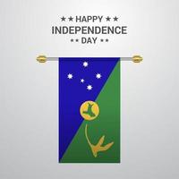 fundo da bandeira de suspensão do dia da independência da ilha natal vetor