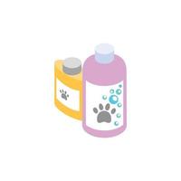 shampoo e condicionador para ícone de animais vetor