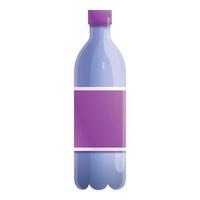 ícone de garrafa de refrigerante usada, estilo cartoon vetor