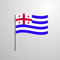 ajaria agitando bandeira vetor