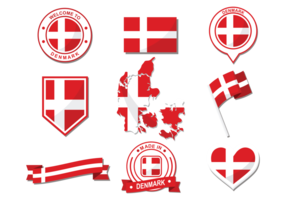 Vector bandeira dinamarquesa