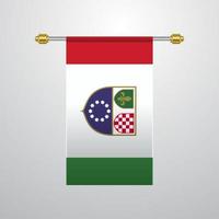 bandeira pendurada da bósnia e herzegovina vetor