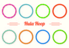 Jogo de ícones do Hula Hoop vetor