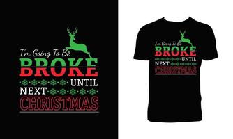 design de camiseta de natal vetor