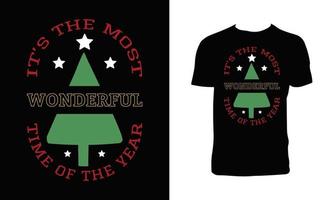 design de camiseta de natal vetor