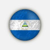 país Nicarágua. bandeira da Nicarágua. ilustração vetorial. vetor