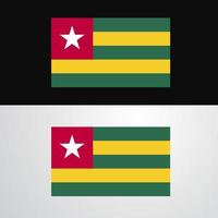 design de bandeira de bandeira de togo vetor