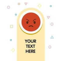 vetor de design de ícone de emoji com raiva