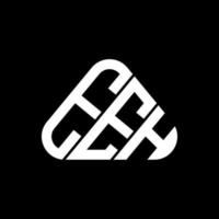 eeh letter logo design criativo com gráfico vetorial, eeh logotipo simples e moderno em forma de triângulo redondo. vetor