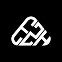 design criativo do logotipo da carta ezh com gráfico vetorial, logotipo simples e moderno ezh em forma de triângulo redondo. vetor