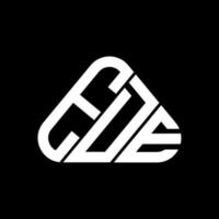 design criativo do logotipo da carta ede com gráfico vetorial, logotipo simples e moderno ede em forma de triângulo redondo. vetor