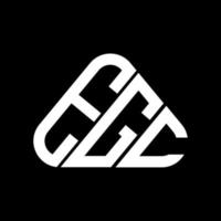 design criativo de logotipo de carta egc com gráfico vetorial, logotipo simples e moderno egc em forma de triângulo redondo. vetor