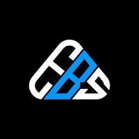 design criativo do logotipo da letra ebs com gráfico vetorial, logotipo simples e moderno ebs em forma de triângulo redondo. vetor