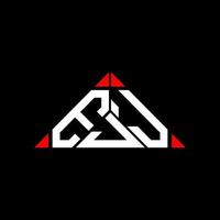 design criativo do logotipo da letra ejj com gráfico vetorial, logotipo simples e moderno ejj em forma de triângulo redondo. vetor