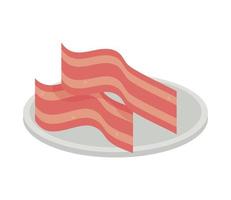 ícone de café da manhã com bacon vetor