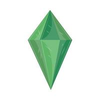 ícone de pedra preciosa verde vetor