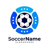 modelo de logotipo de futebol de ingresso, vetor de design de logotipo de futebol