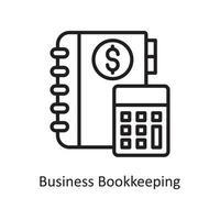 ilustração do projeto do ícone do esboço do vetor da contabilidade do negócio. símbolo de negócios e finanças no arquivo eps 10 de fundo branco
