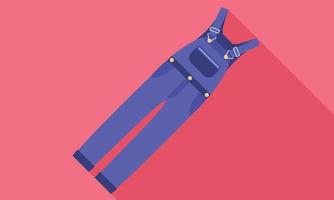 ícone de roupa de trabalho jeans, estilo simples vetor