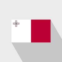 vetor de design de longa sombra da bandeira de malta