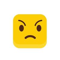 vetor de design de ícone de emoji com raiva