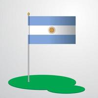mastro da bandeira argentina vetor