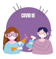 composição de prevenção covid-19 vetor