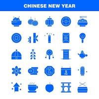 pacote de ícones de glifo sólido do ano novo chinês para designers e desenvolvedores ícones do calendário calendário do mês de fevereiro vetor de ano novo de brinquedo chinês