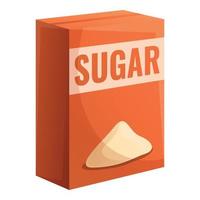 ícone do pacote de açúcar, estilo cartoon vetor