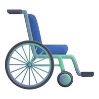 ícone de cadeira de rodas médica, estilo cartoon vetor