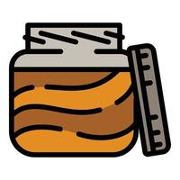 ícone de manteiga de amendoim choco, estilo de estrutura de tópicos vetor