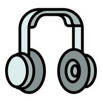 ícone de fones de ouvido do rapper, estilo de estrutura de tópicos vetor