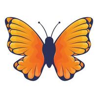 ícone bonito da borboleta marrom, estilo cartoon vetor