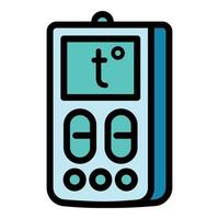 ícone de controle remoto do condicionador, estilo de estrutura de tópicos vetor