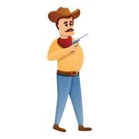 ícone de cowboy, estilo cartoon vetor