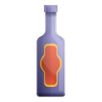 ícone de garrafa de vodca, estilo cartoon vetor