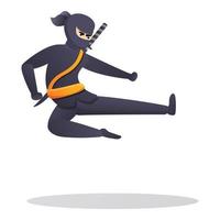 ícone do karatê ninja, estilo cartoon vetor