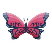 ícone de borboleta vermelha, estilo cartoon vetor