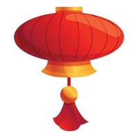 ícone de lanterna chinesa, estilo cartoon vetor