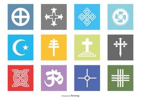 Religioso Vector Icon Set