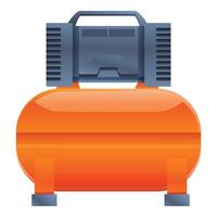 ícone do tanque do compressor de ar, estilo cartoon vetor